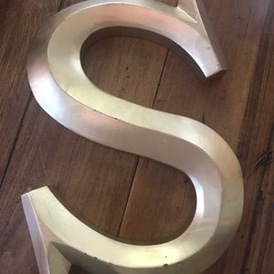 Hobby Lobby Metallic Gold Letter 'S' Decor